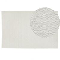 KURZFLOR-TEPPICH Ellek 200/140 cm - Weiß, Textil (140/200cm) - Beliani