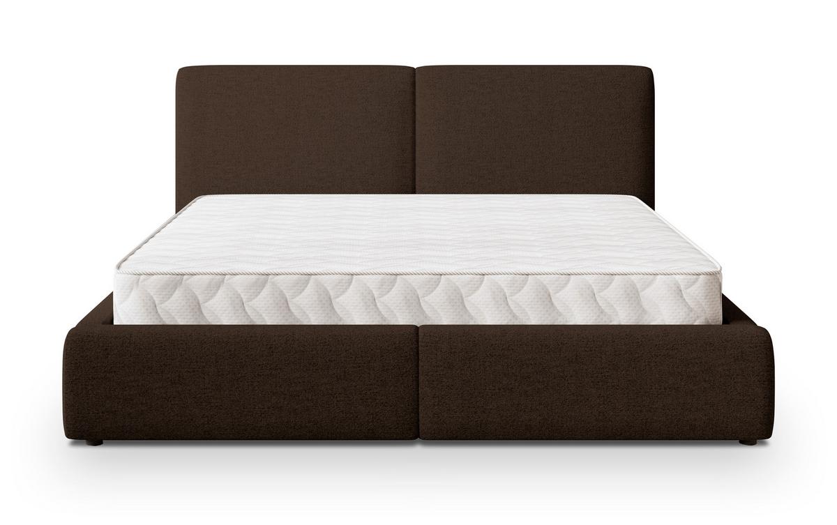 POLSTERBETT FELURO NV 200x200 cm mit Bettkästen - Braun - Braun, Holz/Textil - MASSENO