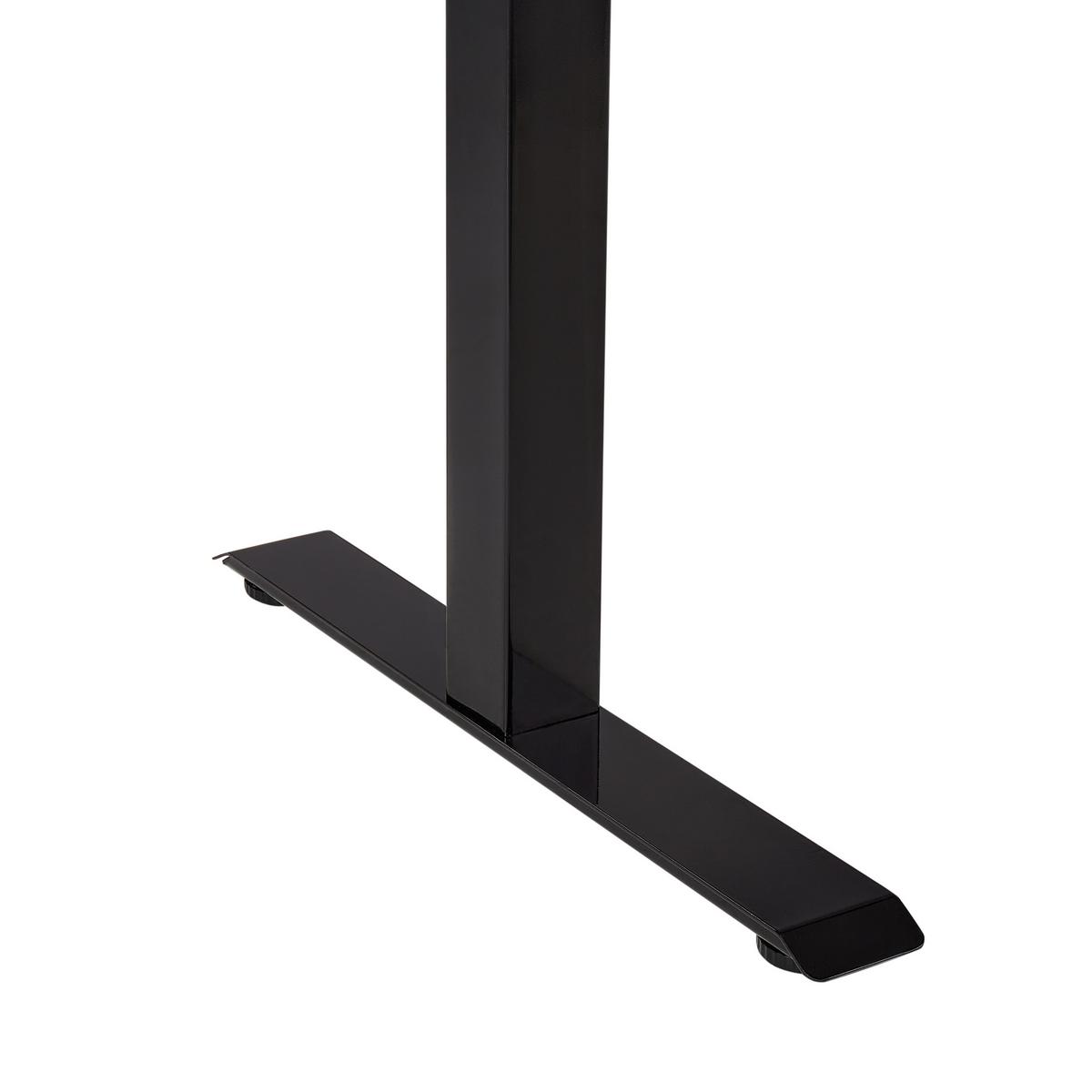 SCHREIBTISCH braunschwarz 160/72 cm elektrisch höhenverstellbar Destin III - Dunkelbraun/Schwarz, Holz (72/160/63cm) - Beliani