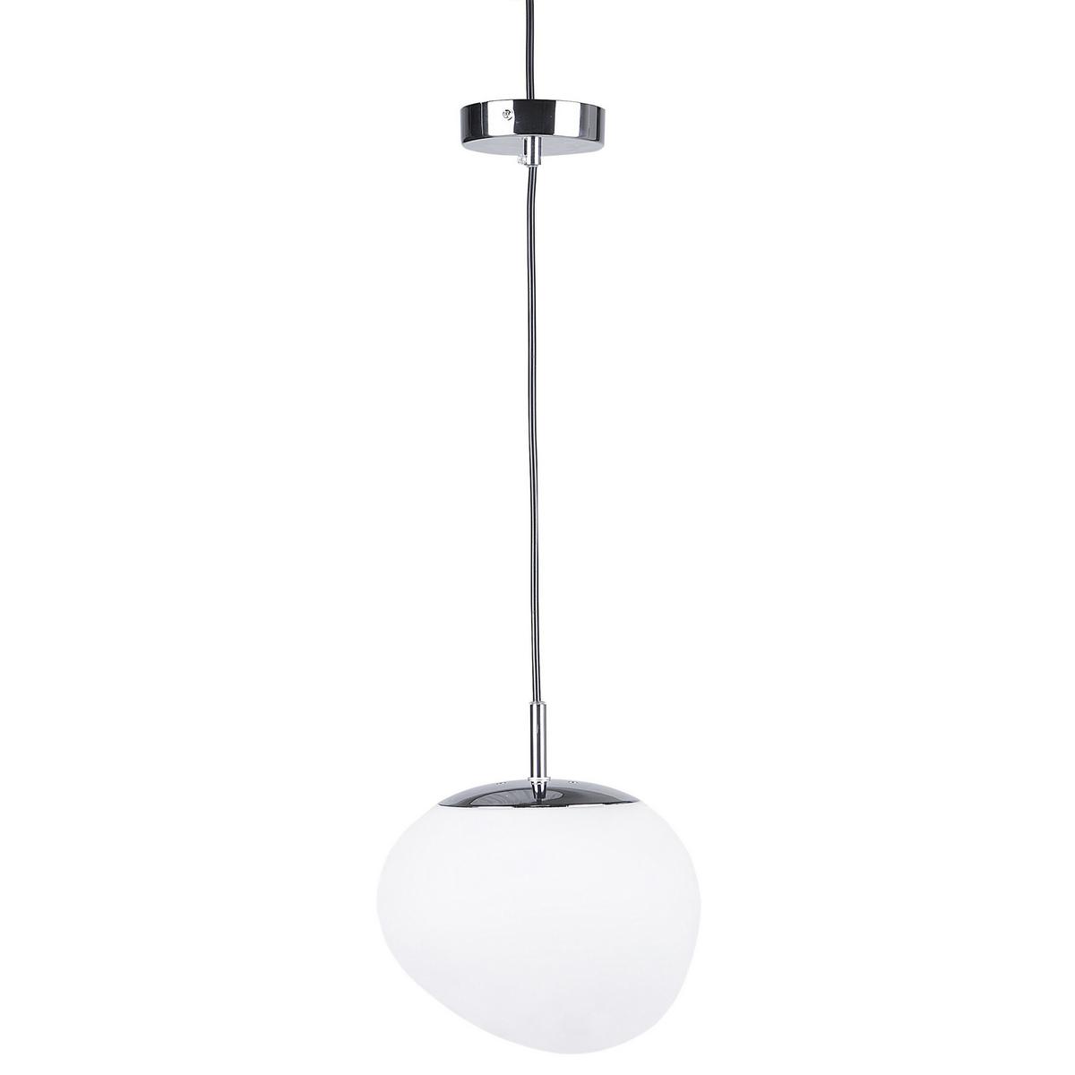 HÄNGELEUCHTE Liffel 24/24/130 cm - Weiß, Glas (24/24/130cm) - Beliani