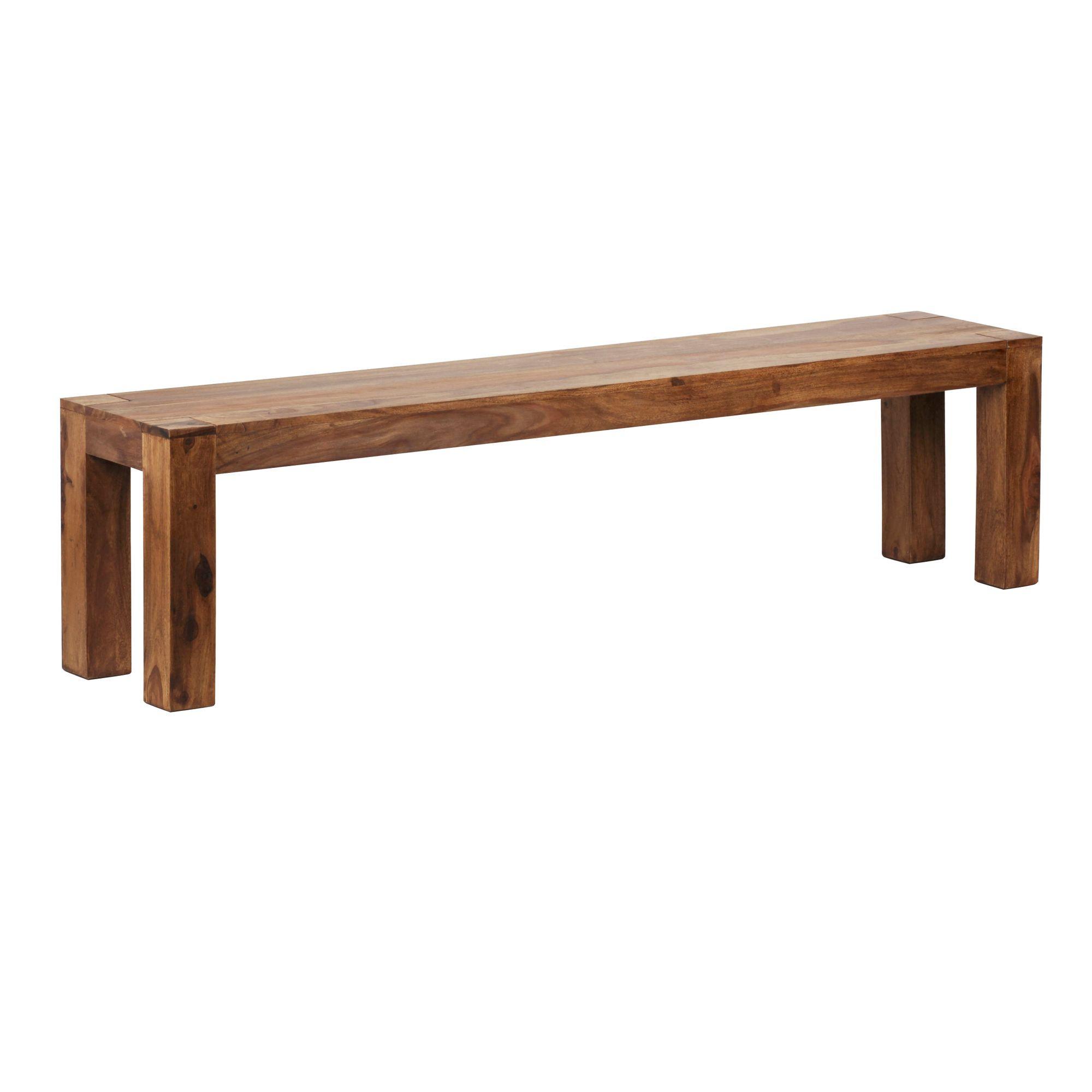 SITZBANK Massivholz Landhausstil handgefertigt, Braun 180x35x45 cm - Braun, Holz (180/45/35cm) - KADIMA DESIGN
