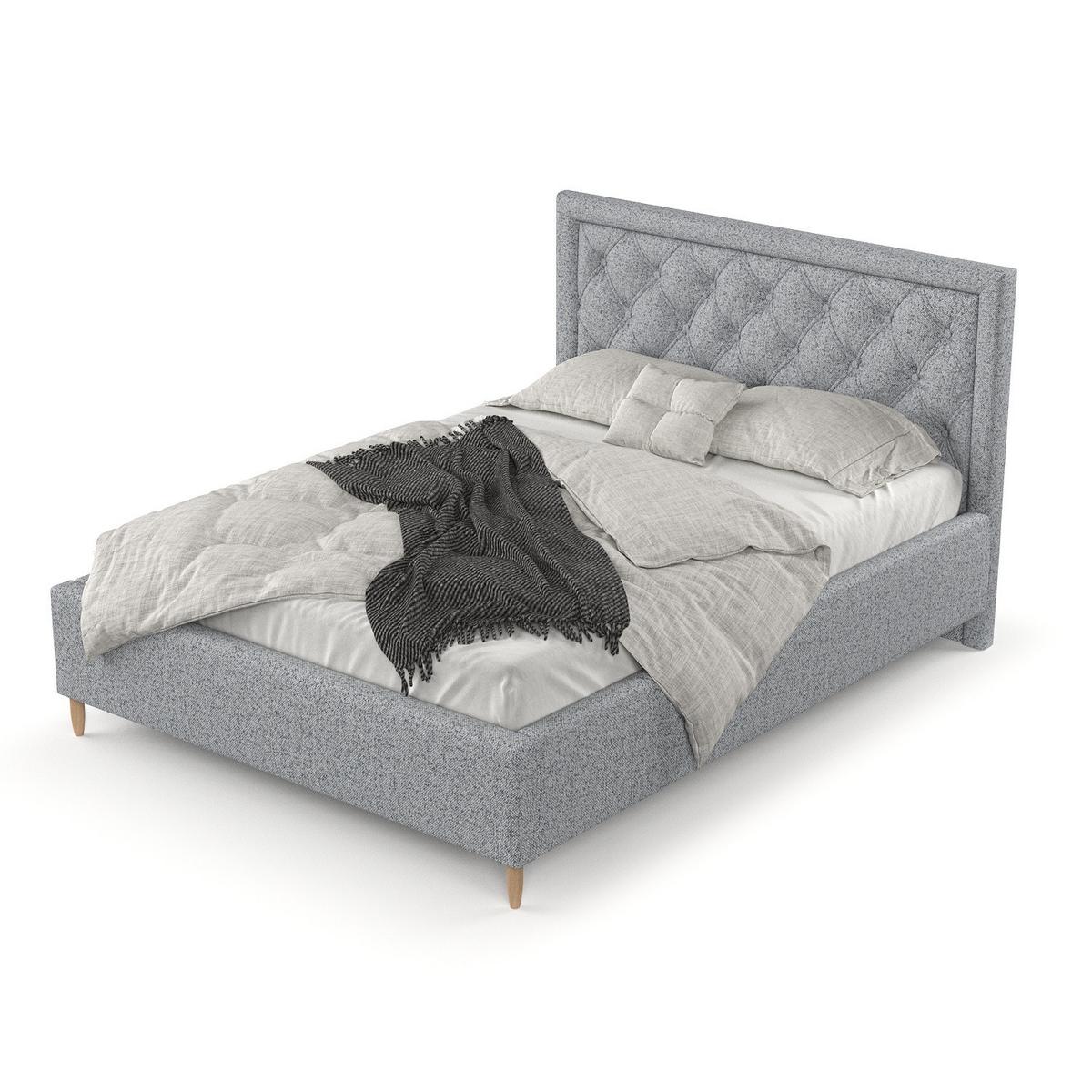 POLSTERBETT Lido 120/200 cm Grau im Riva Stoff - Naturfarben/Grau, Holz/Holzwerkstoff (120/200cm) - AltaBeds
