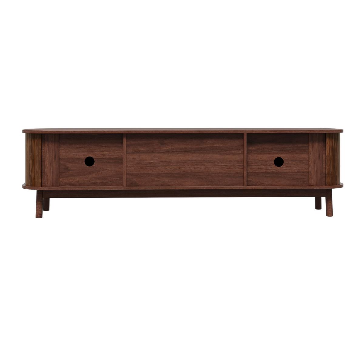 TV-LOWBOARD in Walnuss-Optik, Fernsehschrank mit Schiebetüren - Sonoma Eiche, Holzwerkstoff (170/46/39cm) - Urban Meuble