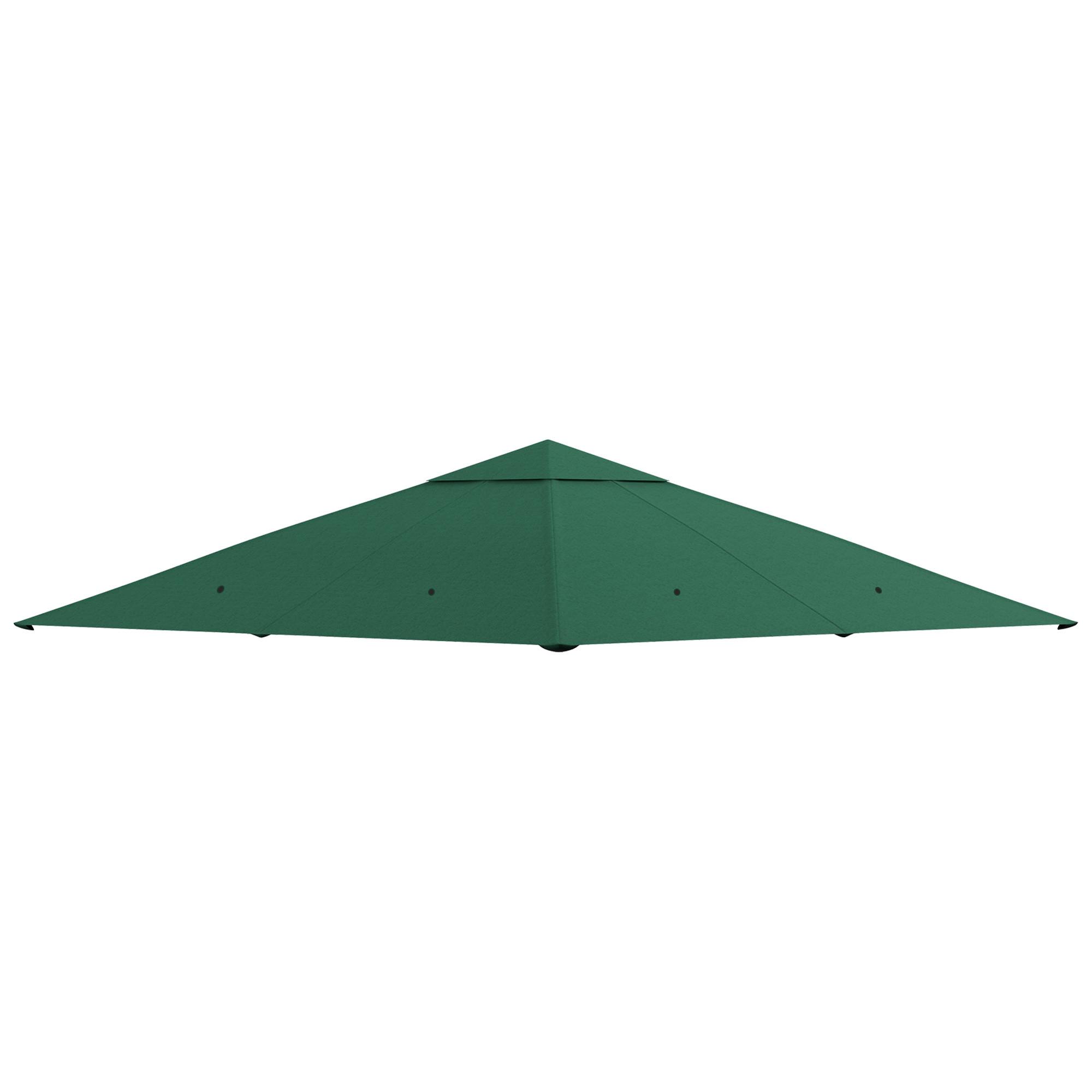 PAVILLONDACH, Polyester, Grün - Grün, Kunststoff (298/1/298cm) - Outsunny