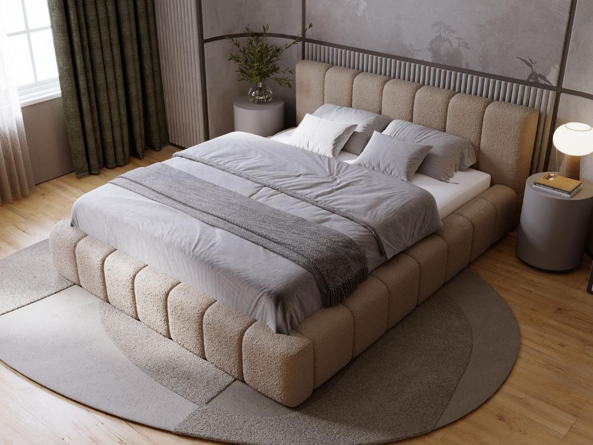 POLSTERBETT Orio 180x200 Braun - Braun, Textil (180/200cm) - Graingold