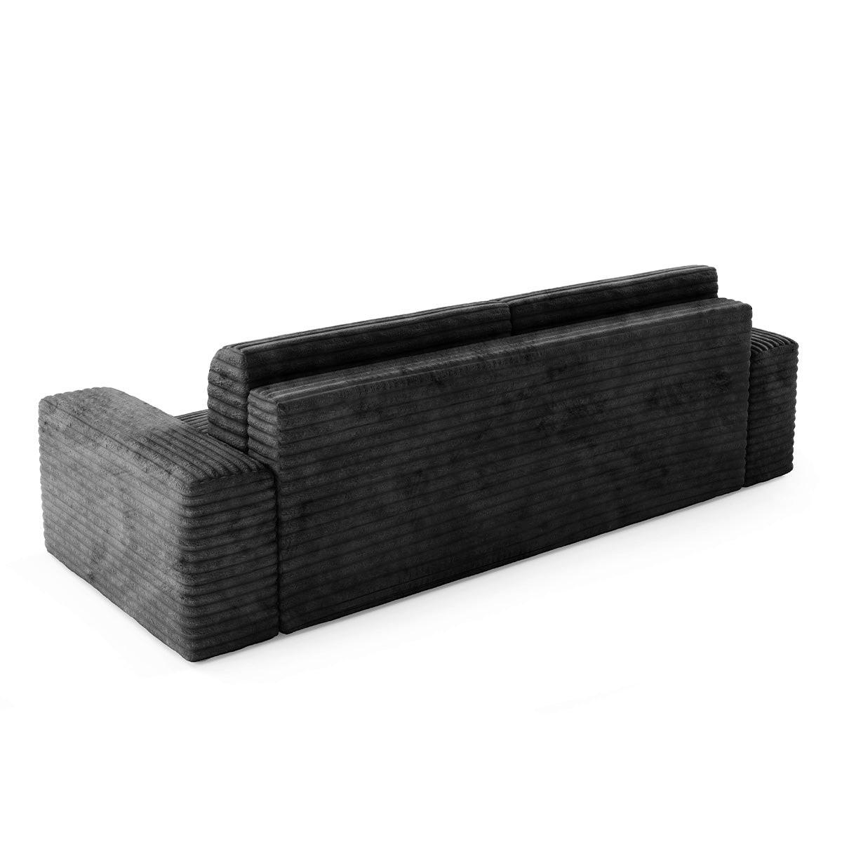 SOFA Fabio 3 Sitzplätze Schwarz - Schwarz, Holz (260/82/102cm) - Petits-meubles