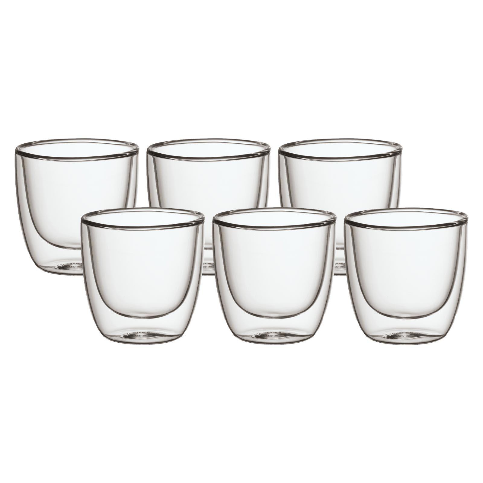 DOPPELWANDIGE BECHER Manufacture Rock transparent 60 ml 6er Set - Transparent, Glas (0.06L) - Villeroy & Boch