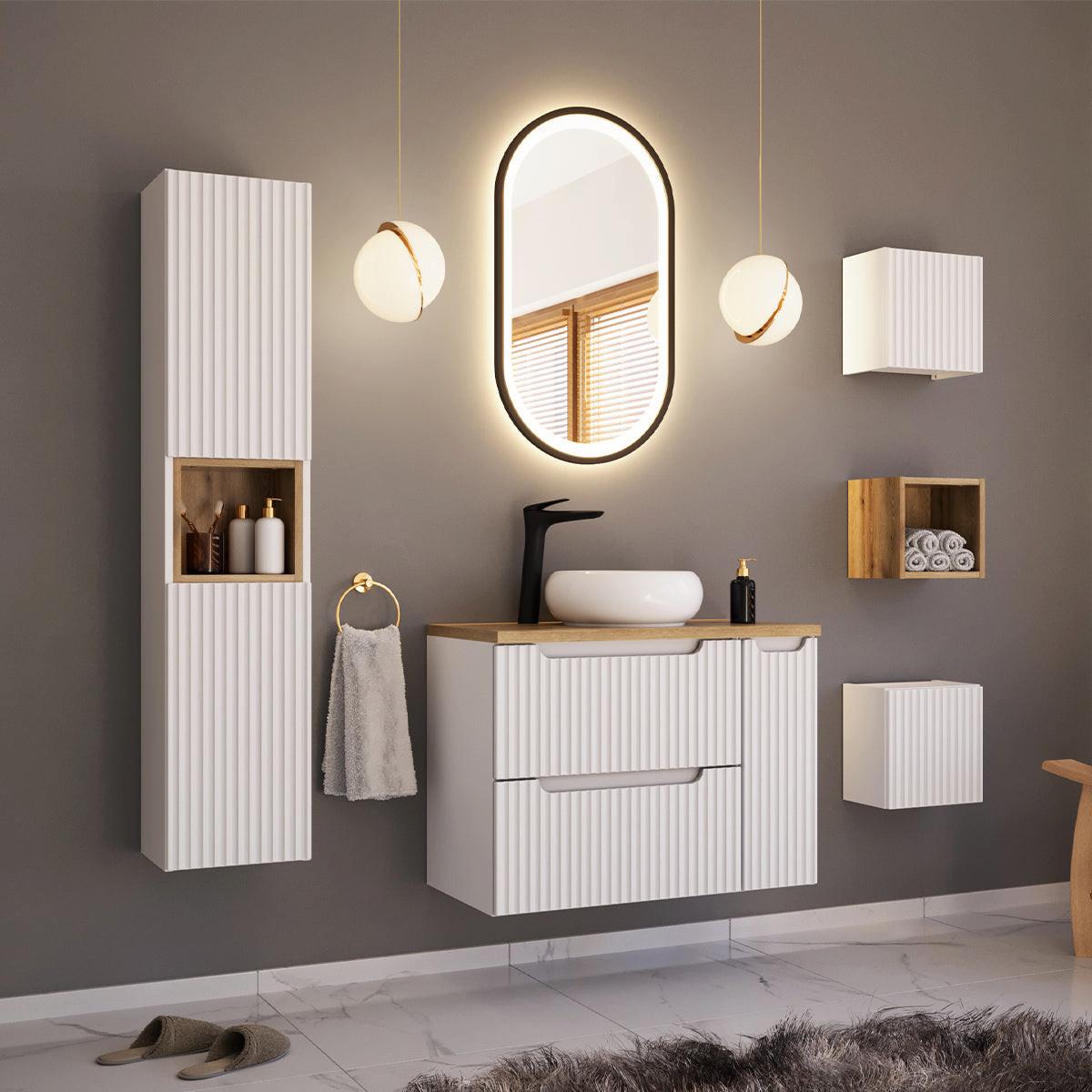 HÄNGESCHRANK 1 Tür Riva Weiß - Weiß, Holzwerkstoff (30/30/19cm) - Petits-meubles