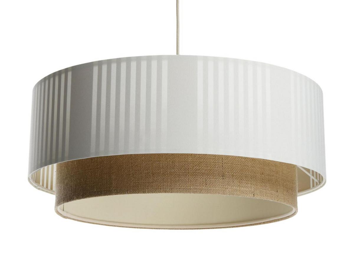 HÄNGELEUCHTE Weiß 40/86 cm - Beige/Weiß, Kunststoff (16/0.4/86cm) - ONZENO