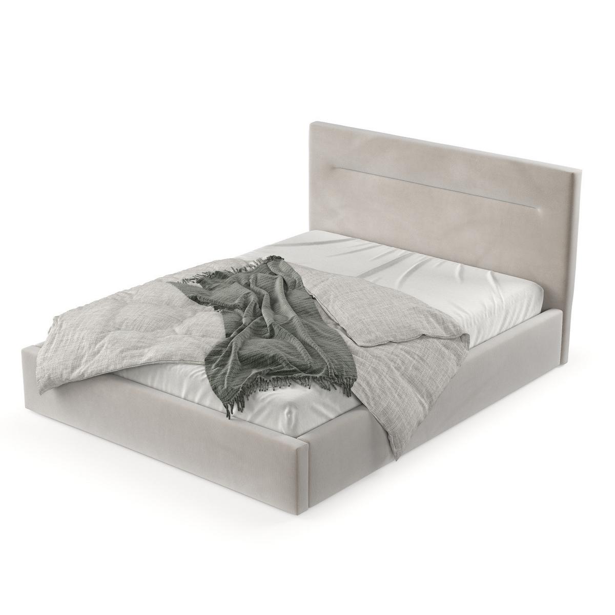 POLSTERBETT Liline 140/200 cm Hellbeige im Paros Stoff - Beige/Schwarz, Holz/Holzwerkstoff (140/200cm) - AltaBeds