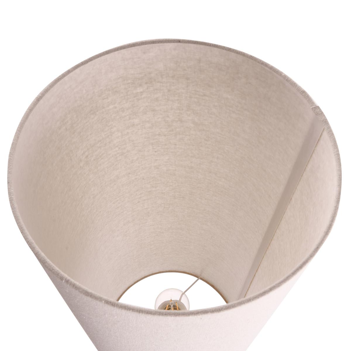STEHLAMPE Beige Selb - Beige, Keramik (28/28/136cm) - Beliani