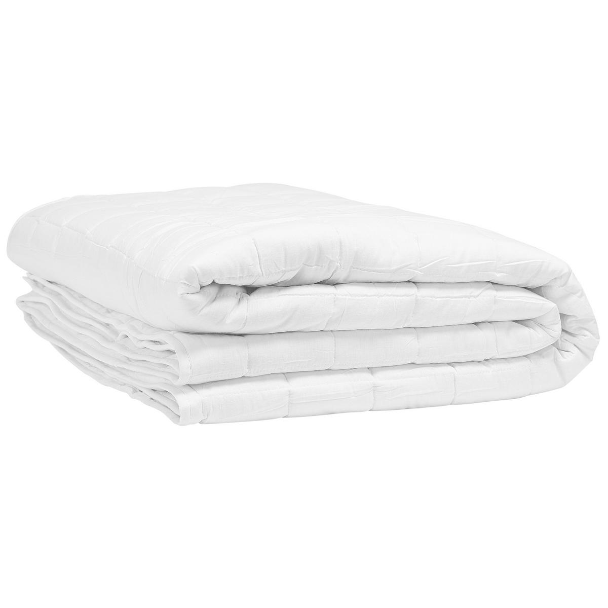 ZWEILAGIGE Bettdecke Polyester 4-Jahreszeiten 200/220 cm Korab - Weiß, Textil (200/220cm) - Beliani