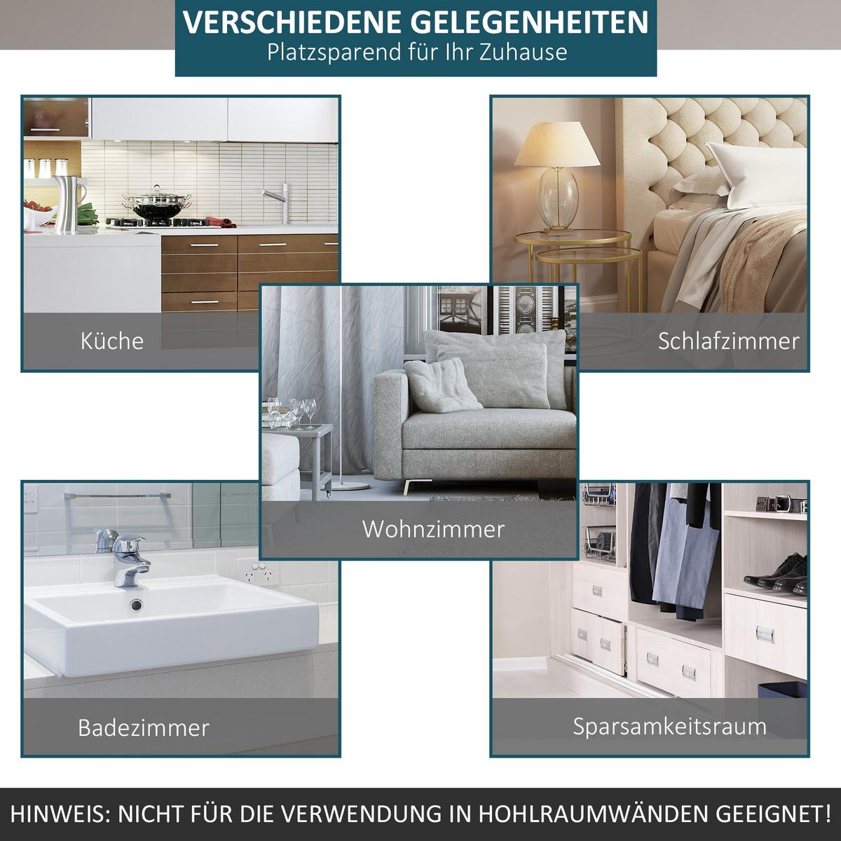SCHIEBETÜRSYSTEM - Schwarz, Metall (4/0.6/200cm) - HOMCOM