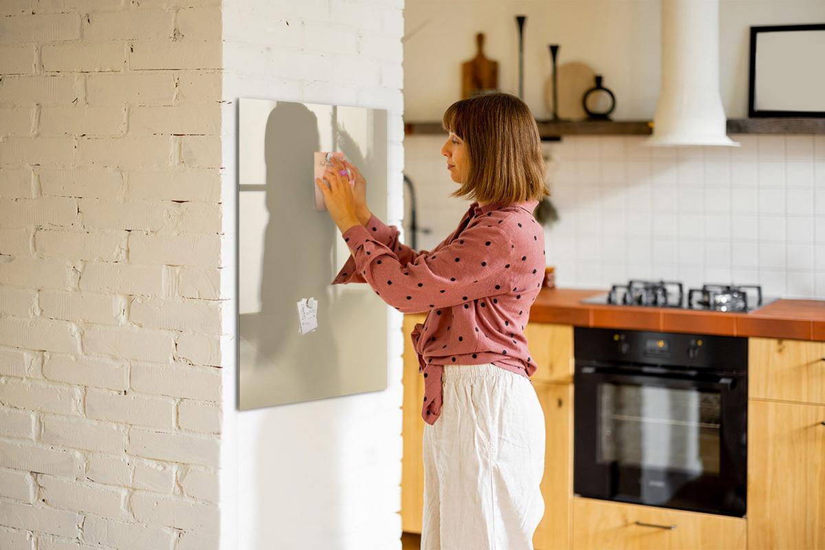 MAGNETTAFEL 60x90 Beige schwarzer Marker - Sandfarben, Glas (60/0.4/90cm) - TULUP