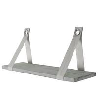 WANDREGAL VIRE Grau - Grau, Holz (49/20/13cm) - MCW