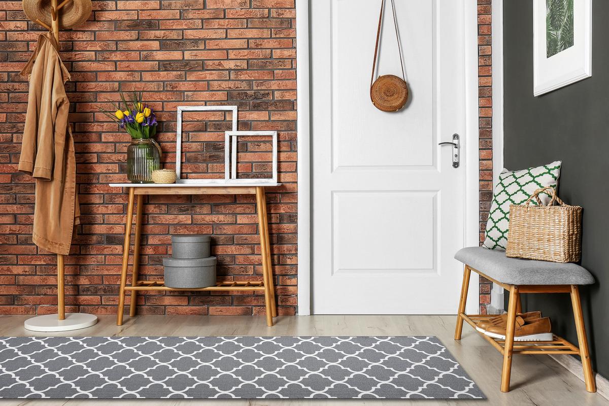 LÄUFER Antirutsch TRELLIS 120/190 cm - Grau, Textil (120/190cm) - rugsX