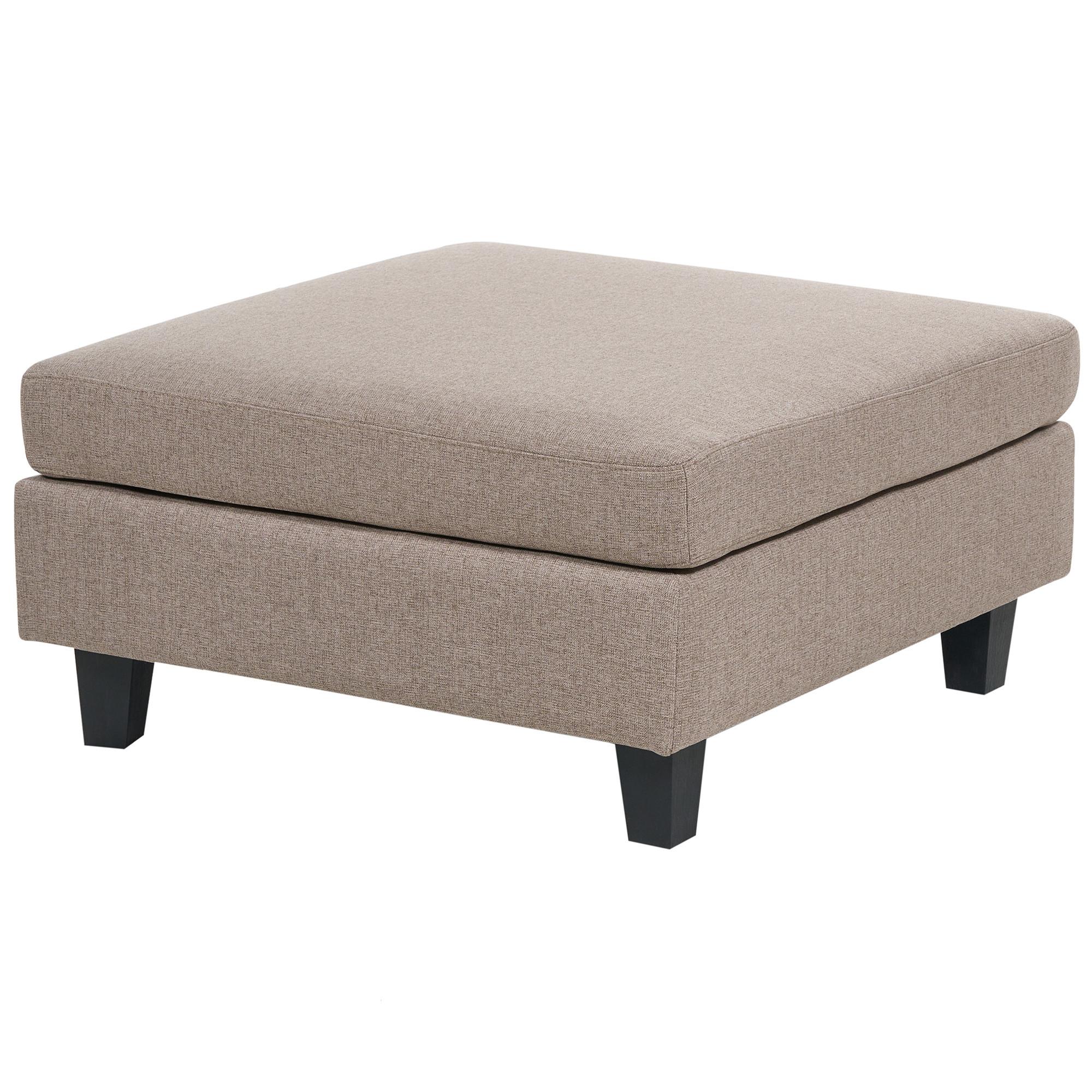 OTTOMANE Stoff Braun Unstad - Braun, Textil (76/39/76cm) - Beliani
