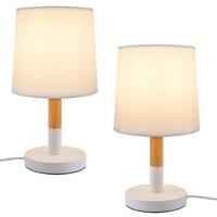 TISCHLEUCHTE Neuss(2er-set) 12/16.9/31.5 cm - Weiß, Textil (16.9/12/31.5cm) - Nettlife