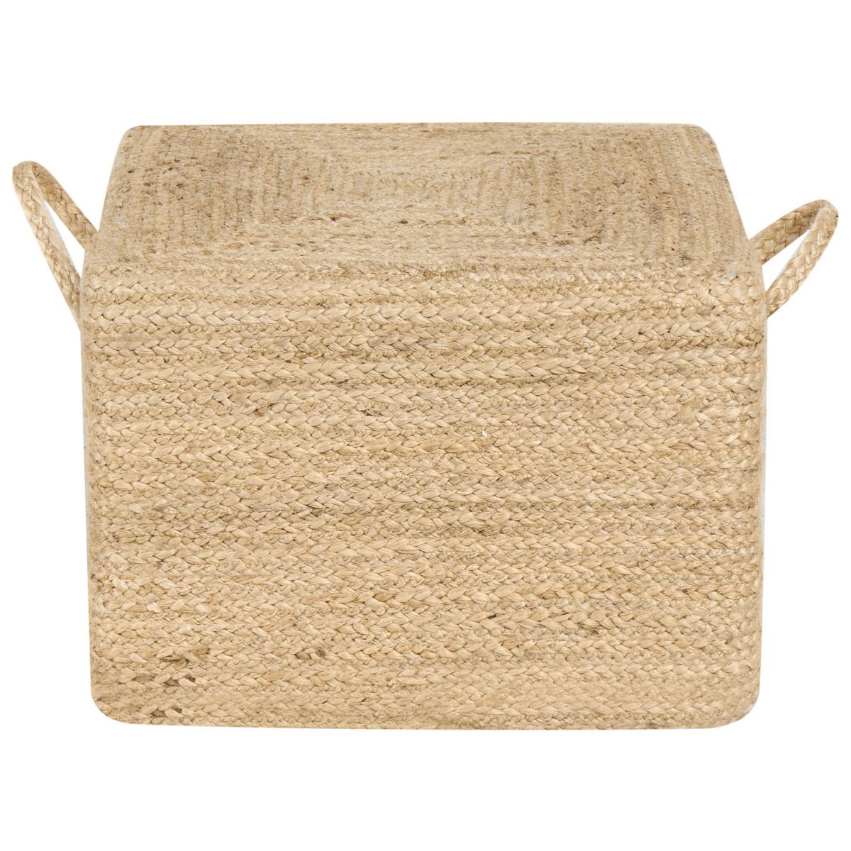 POUF Jute Naturfarben Dhadar - Naturfarben, Textil (45/30/45cm) - Beliani