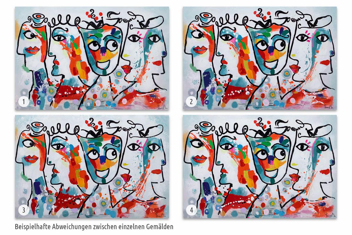 ÖLGEMÄLDE 90/60 cm - Gelb/Silberfarben, Holz/Textil (90/60cm) - KUNSTLOFT