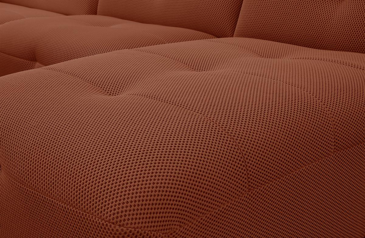 ECKSOFA TRENTO 4-Sitzer, dunkelorange - Dunkelorange/Schwarz, Holzwerkstoff/Kunststoff (262/165cm) - Wozimo