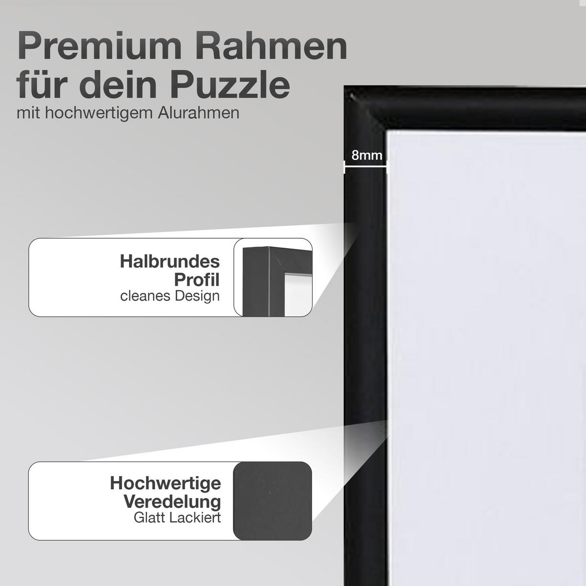PUZZLERAHMEN 60/80 cm Aluminium Schwarz - Schwarz, Metall (60/80/1.6cm) - K-Möbel