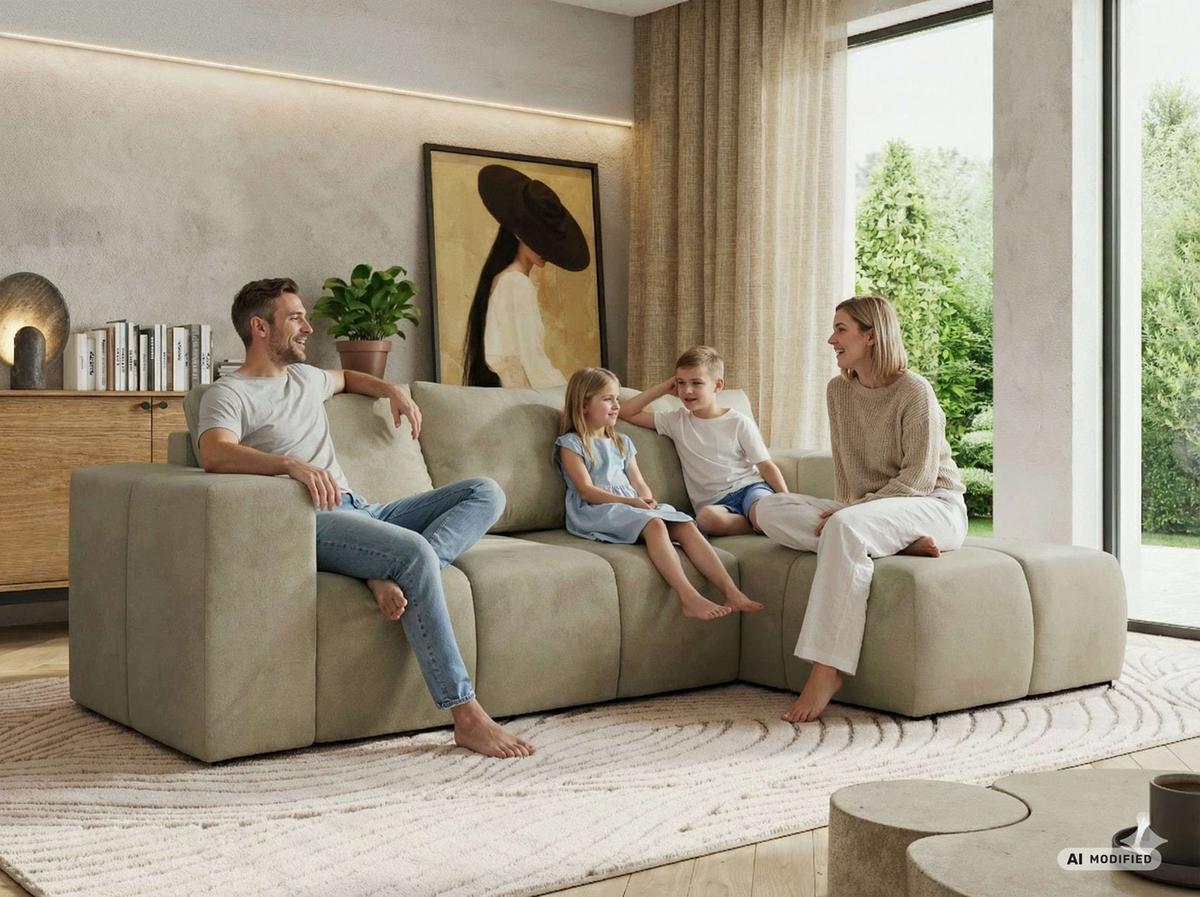ECKSOFA MONIVA Dunkelgrau Plüsch - Links - Dunkelgrau/Schwarz, Kunststoff/Textil (164/266cm) - MKS