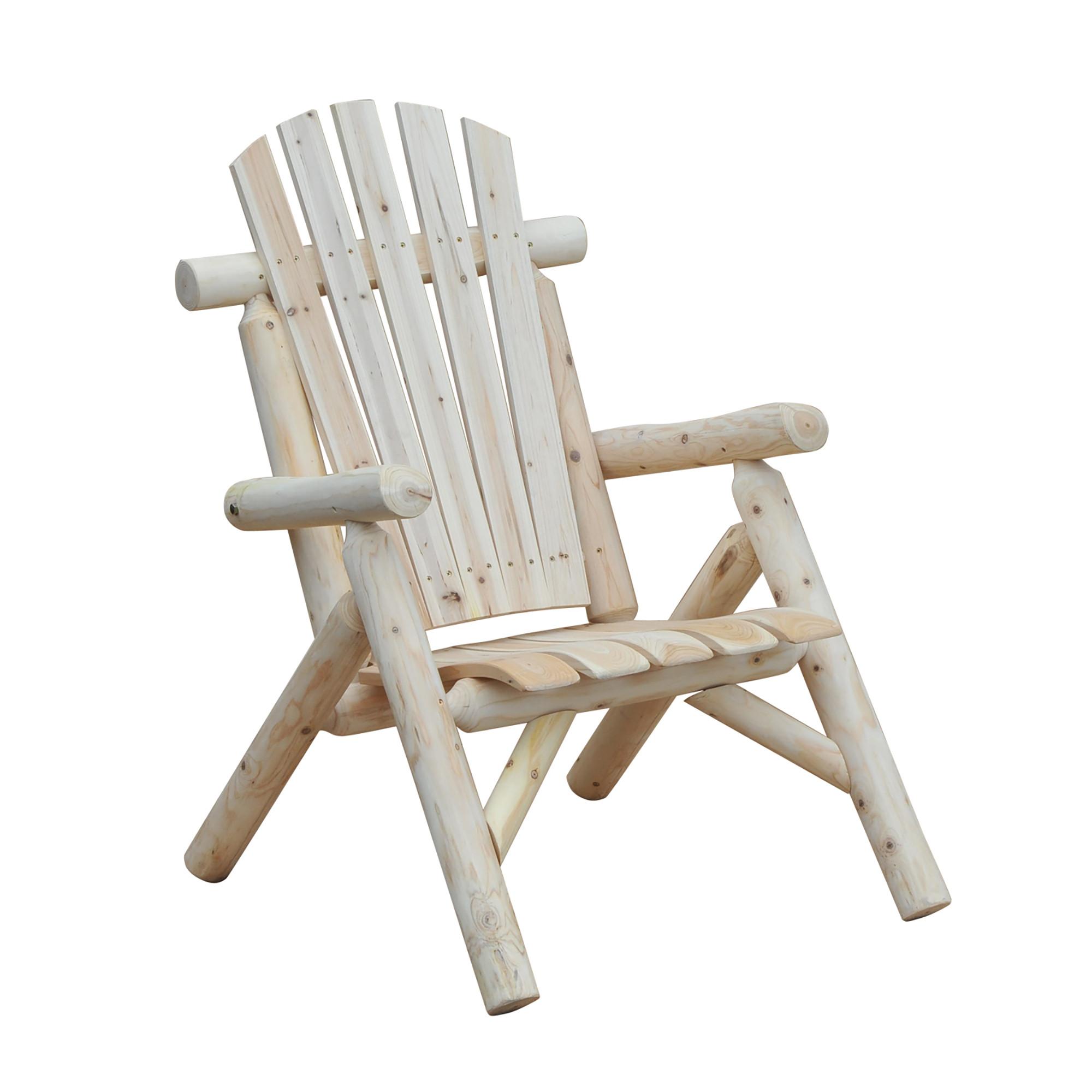 ADIRONDACK Gartenstuhl, Holzstuhl, Hochlehner, mit Armlehne, Tannenholz, Natur - Fichtefarben, Holz (68/101/83cm) - Outsunny