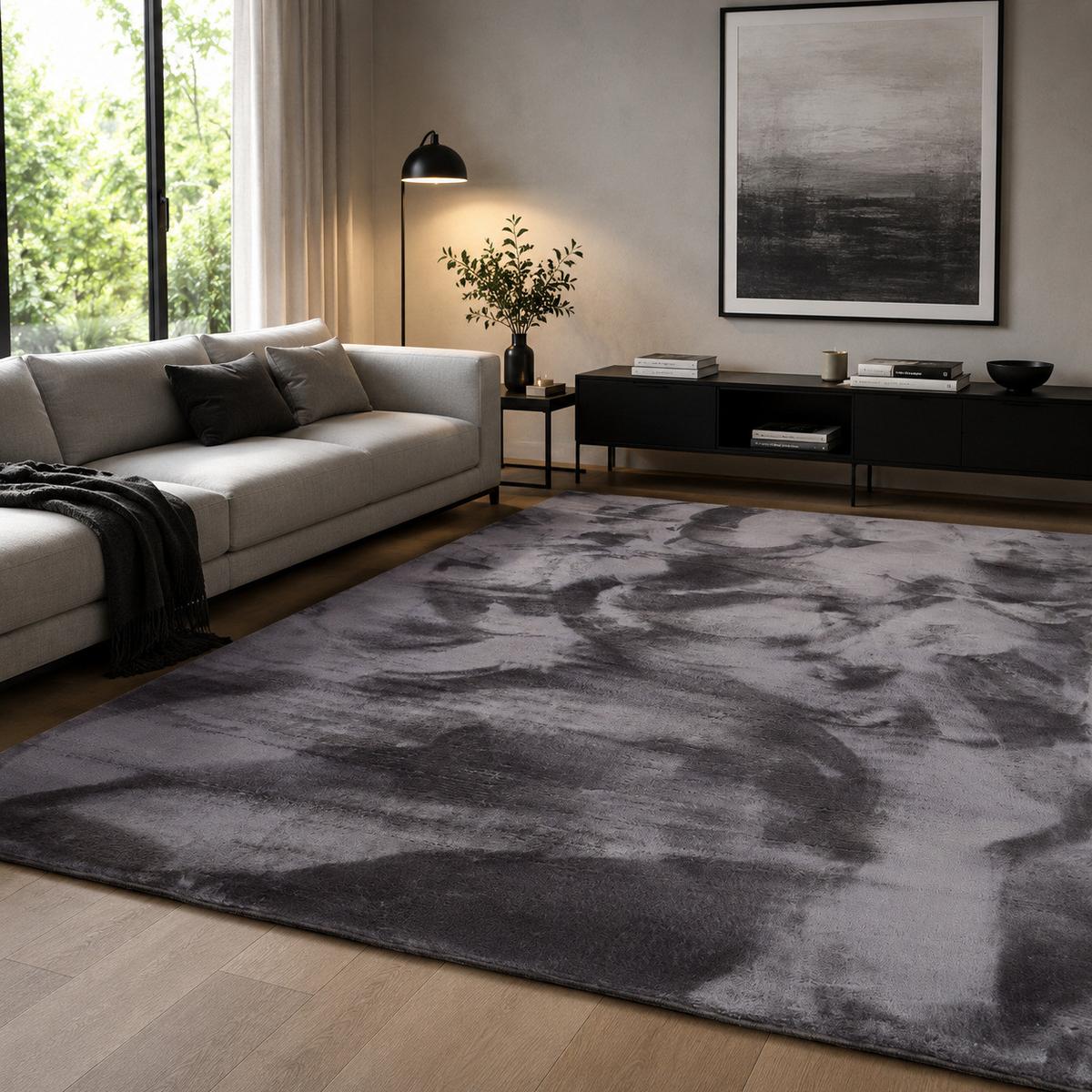 FELLTEPPICH SUPER SOFT PEARL - Anthrazit, Textil (140/200cm) - Pergamon