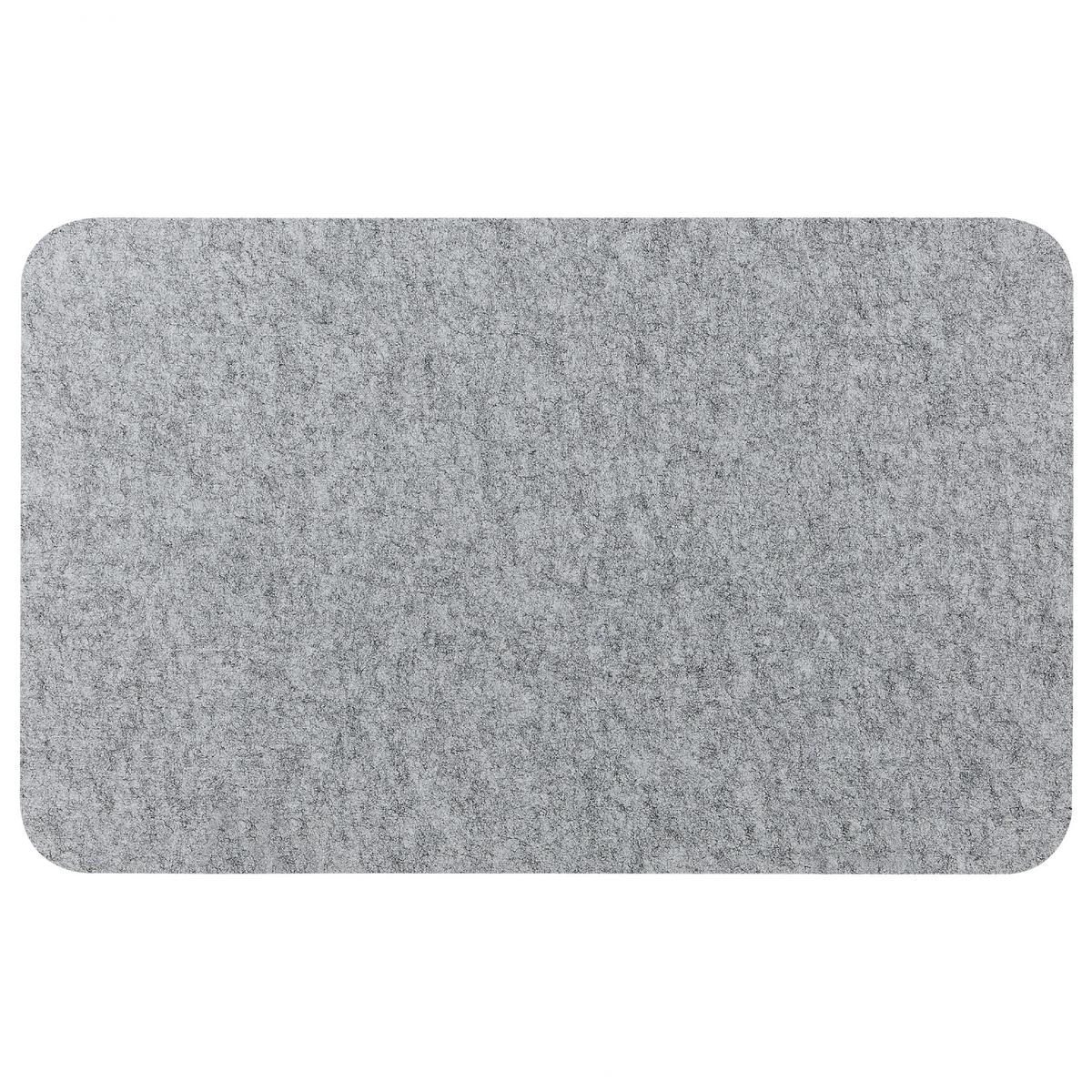 SCHREIBTISCHTRENNWAND 80 x 50 cm Hellgrau Split - Grau, Textil (80/50/1cm) - Beliani