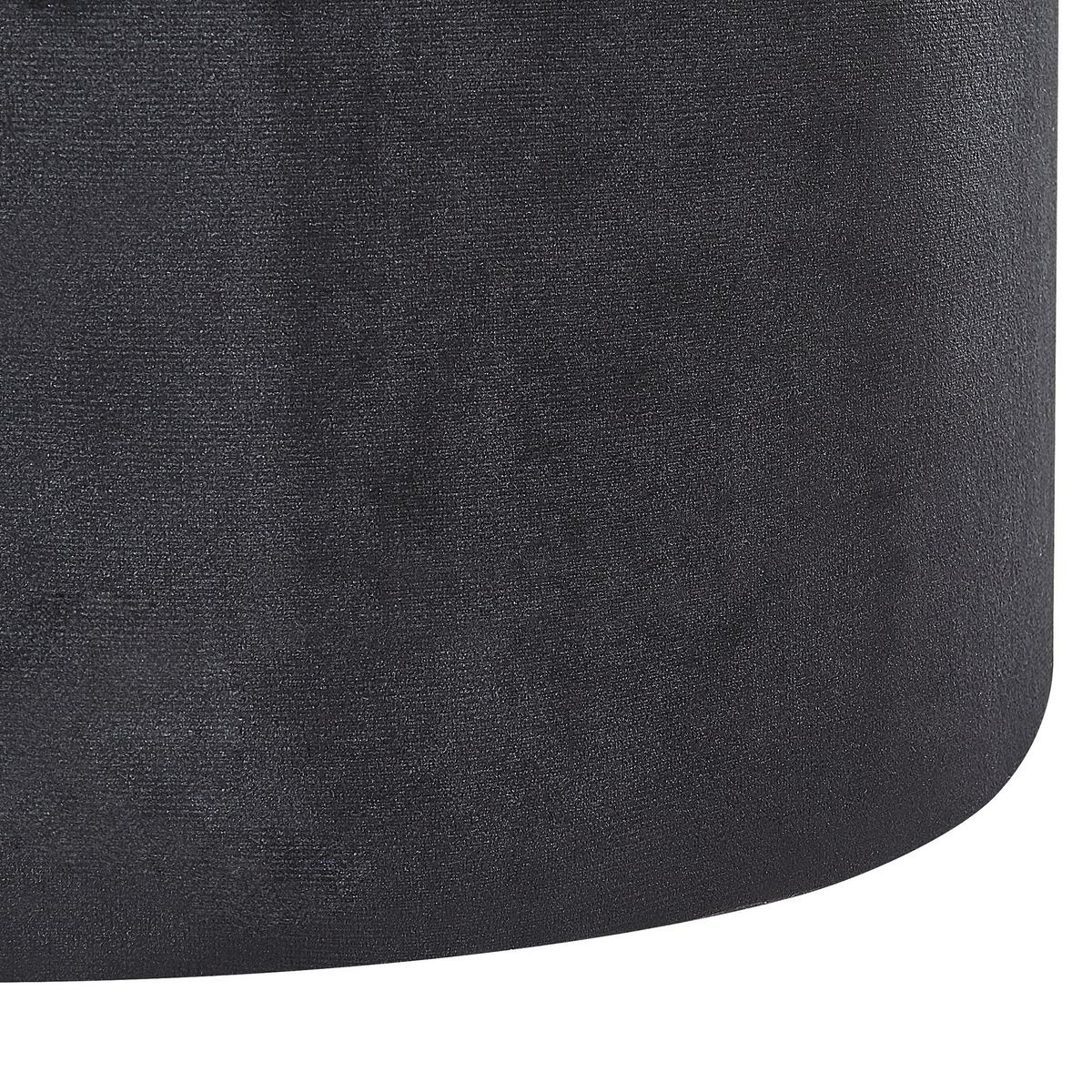 POUF Doris 35-30/35-30/44-36 cm - Schwarz, Textil (35/36/35cm) - Beliani