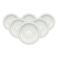 CAPPUCCINOUNTERTASSEN Gray Pearl weiß ø 18,5 cm 6er Set - Weiß, Keramik (18.5cm) - Villeroy & Boch