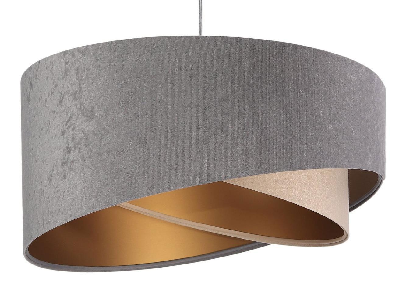 HÄNGELEUCHTE Grau 50/23 cm - Goldfarben, Kunststoff (50/1/23cm) - ONZENO