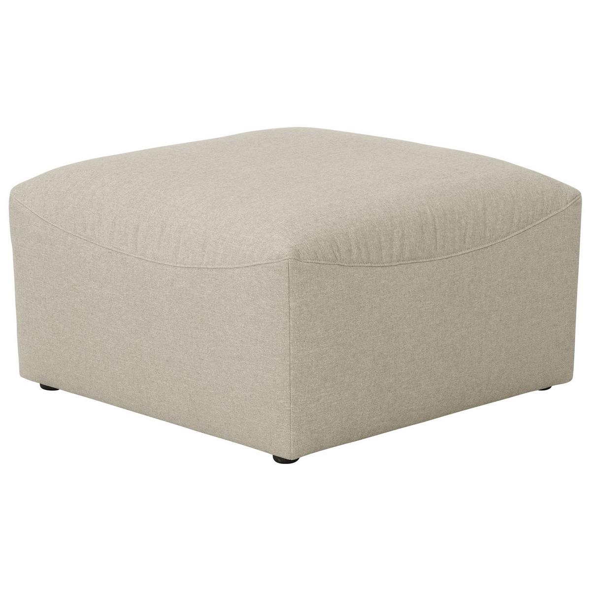 POLSTERHOCKER Kattrina Flachgewebe creme - Creme, Kunststoff (75/45/75cm) - 58aufmkessel