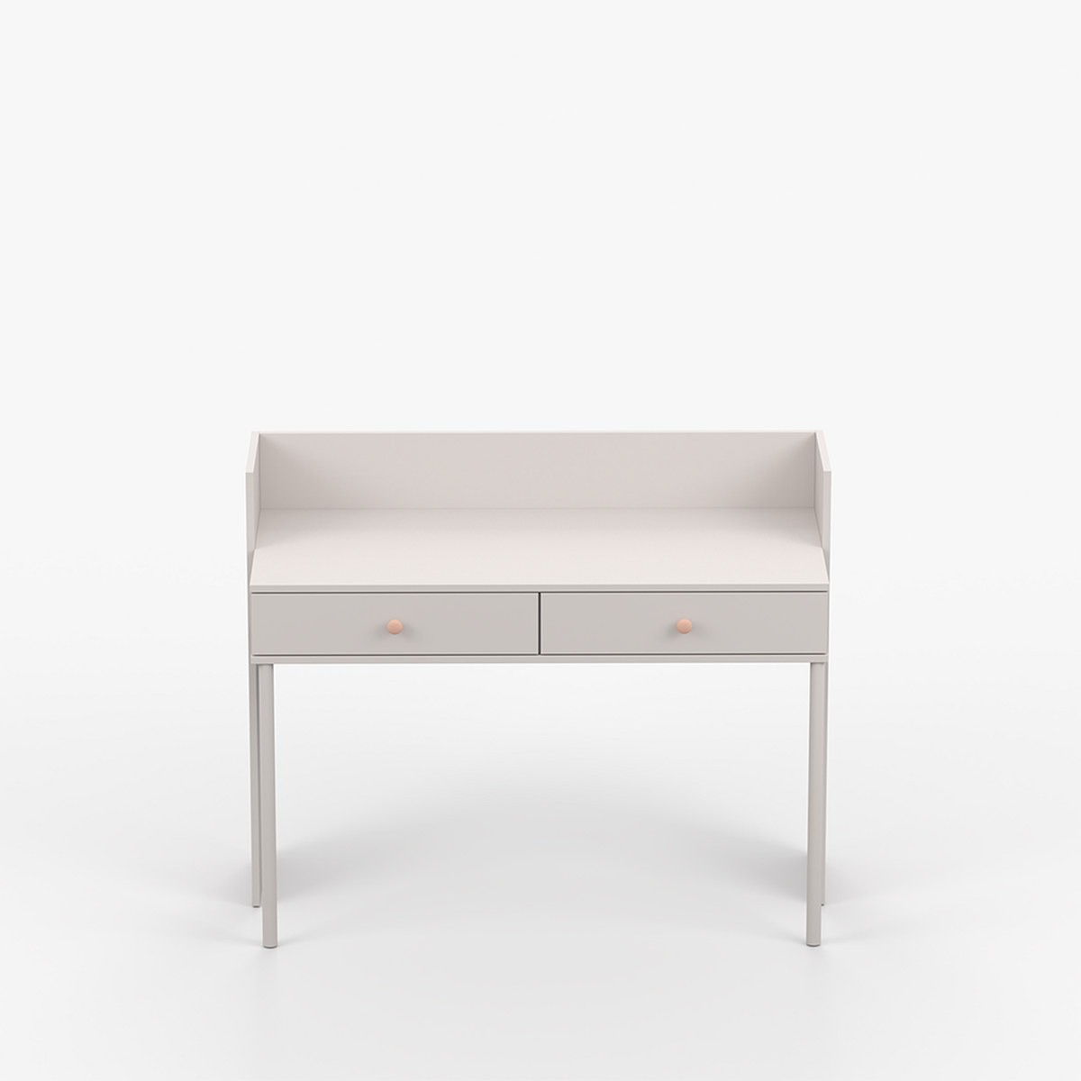 SCHREIBTISCH OLAF II 120cm/95cm/52cm Kaschmir, Griff Rosa - Kaschmir/Rosa, Holzwerkstoff/Metall (120/95/52cm) - imoebel24