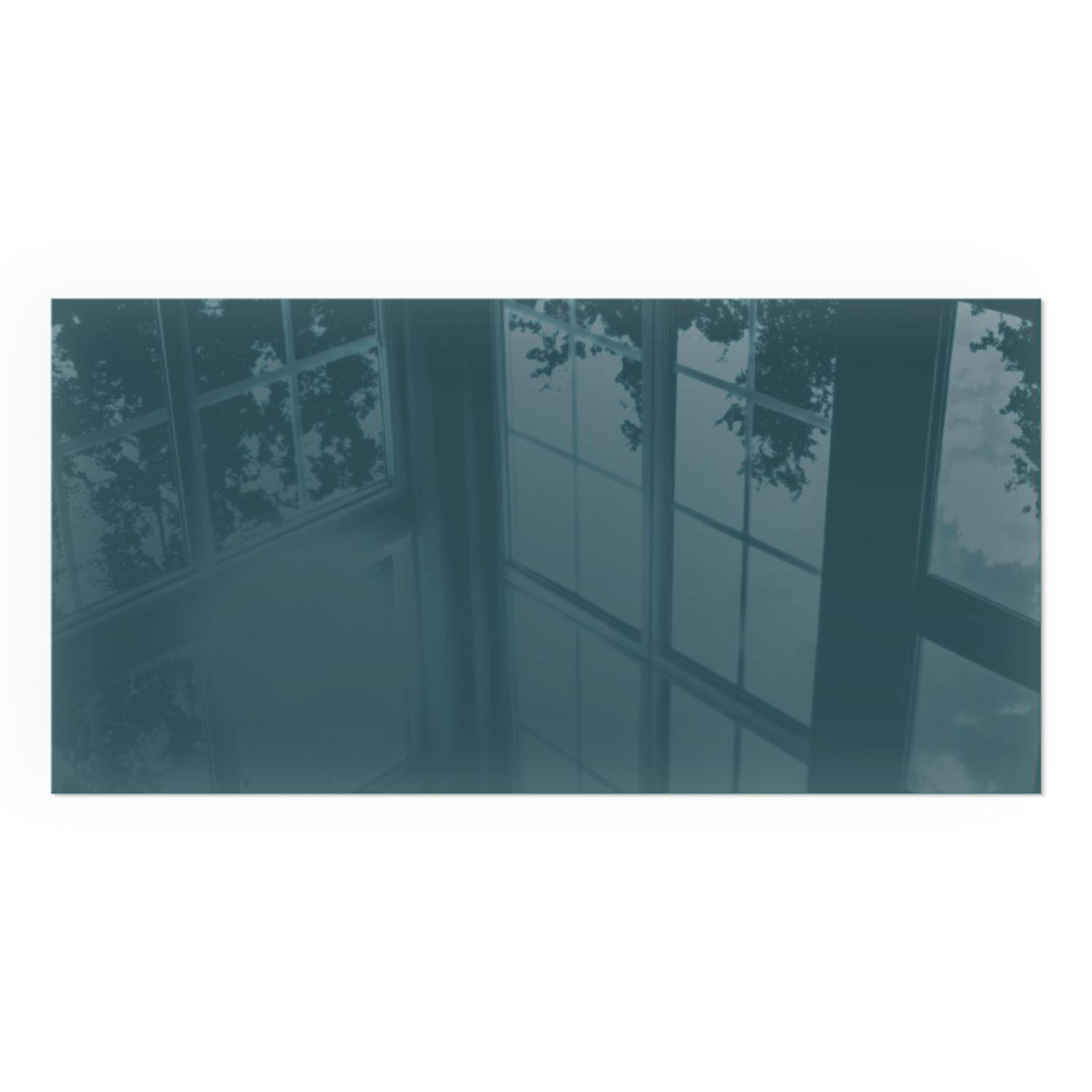 GLASPLATTE für Kamin 100x50 cm - Türkis, Glas (100/50/0.4cm) - TULUP