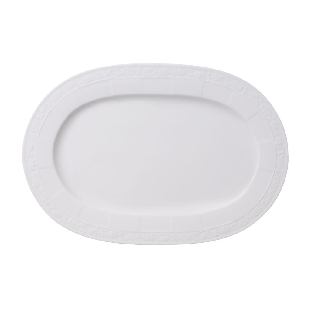 SERVIERPLATTE White Pearl weiß 35 x 24 cm - Weiß, Keramik (24/1.7/35cm) - Villeroy & Boch
