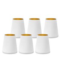 BECHER Power Weiß-Gold 380 ml 6er Set - Goldfarben/Weiß, Glas (0.38L) - Stölzle Lausitz