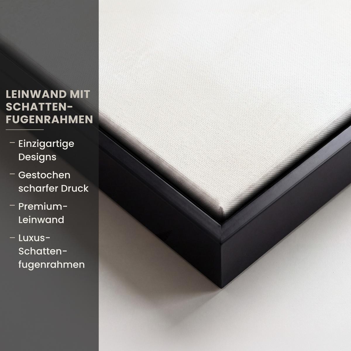 LEINWAND Bilder mit Rahmen - Braun - Japandi - Abstrakt - 80x60 - Sandfarben, Textil (80/60cm) - MuchoWow