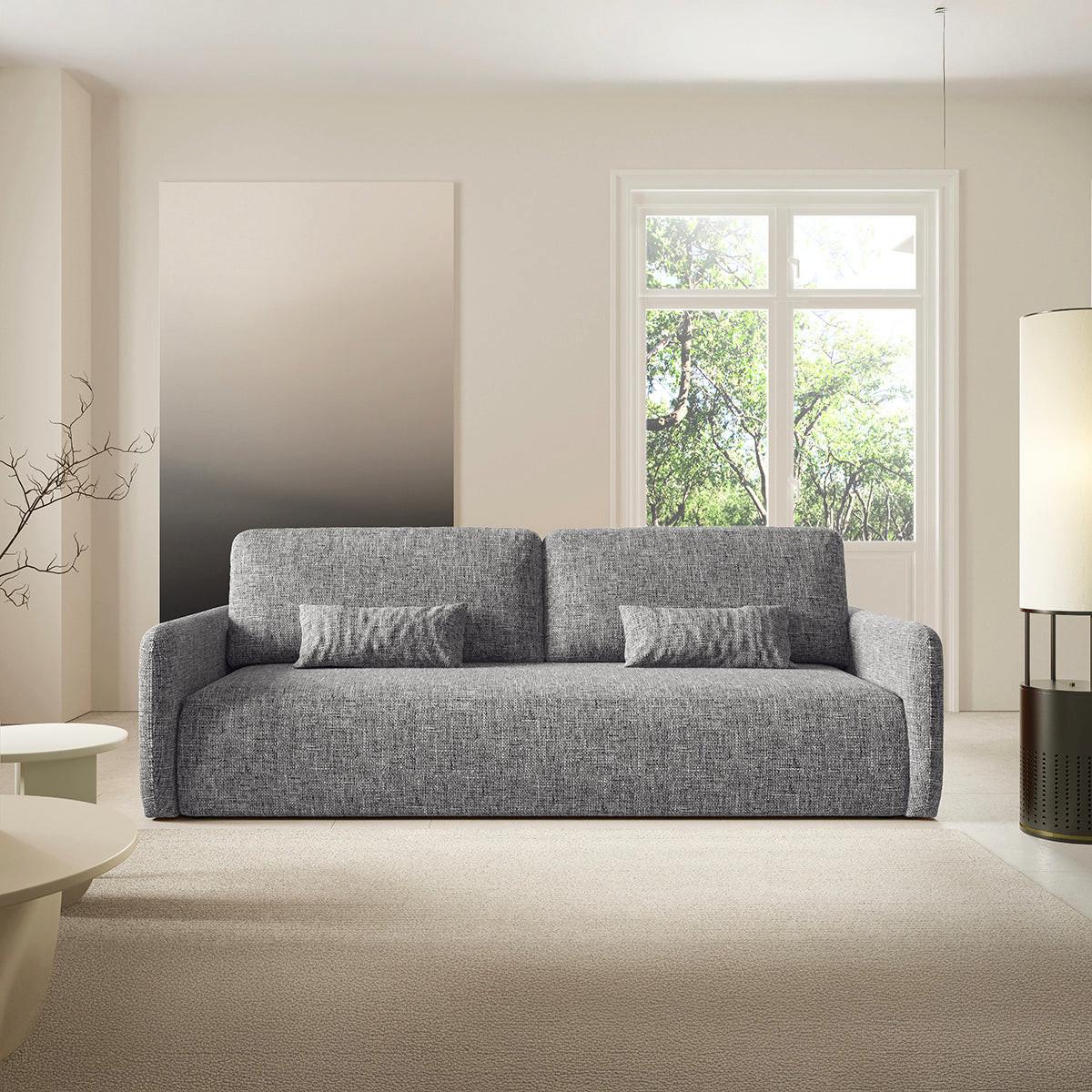 SOFA Lazarus 3 Sitzplätze Grau - Grau, Holz (217/86/102cm) - Petits-meubles
