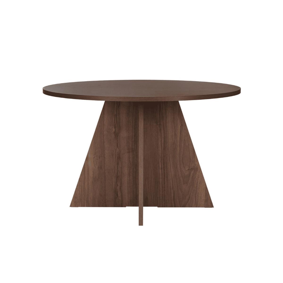 ESSTISCH mit rundem Tischplatte D120 cm 120/120/75 cm - Naturfarben, Holzwerkstoff (125/120/75cm) - Calicosy
