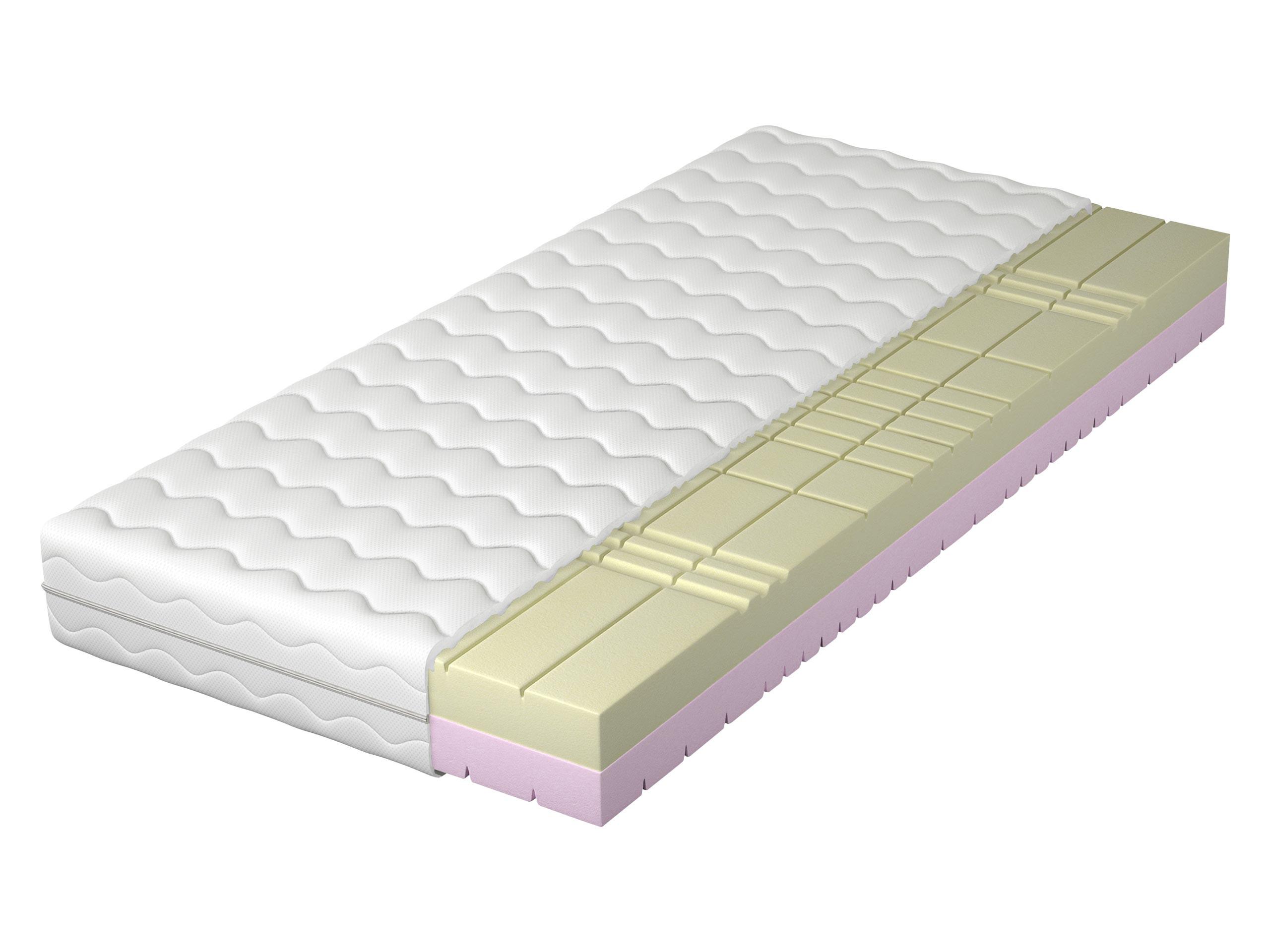 SCHAUMSTOFFMATRATZE Neptun 21 cm - Weiß, Textil (100/200cm) - MIRJAN24