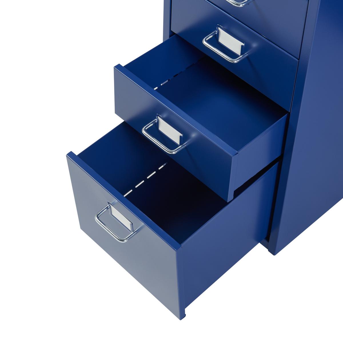 ROLLCONTAINER Kökar - Blau, Metall (28/69/41cm) - [en.casa]