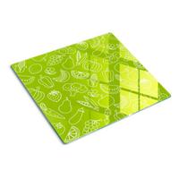 GLASPLATTE 60x52 cm Obst und Gemüse - Grün, Glas (60/0.4/52cm) - TULUP
