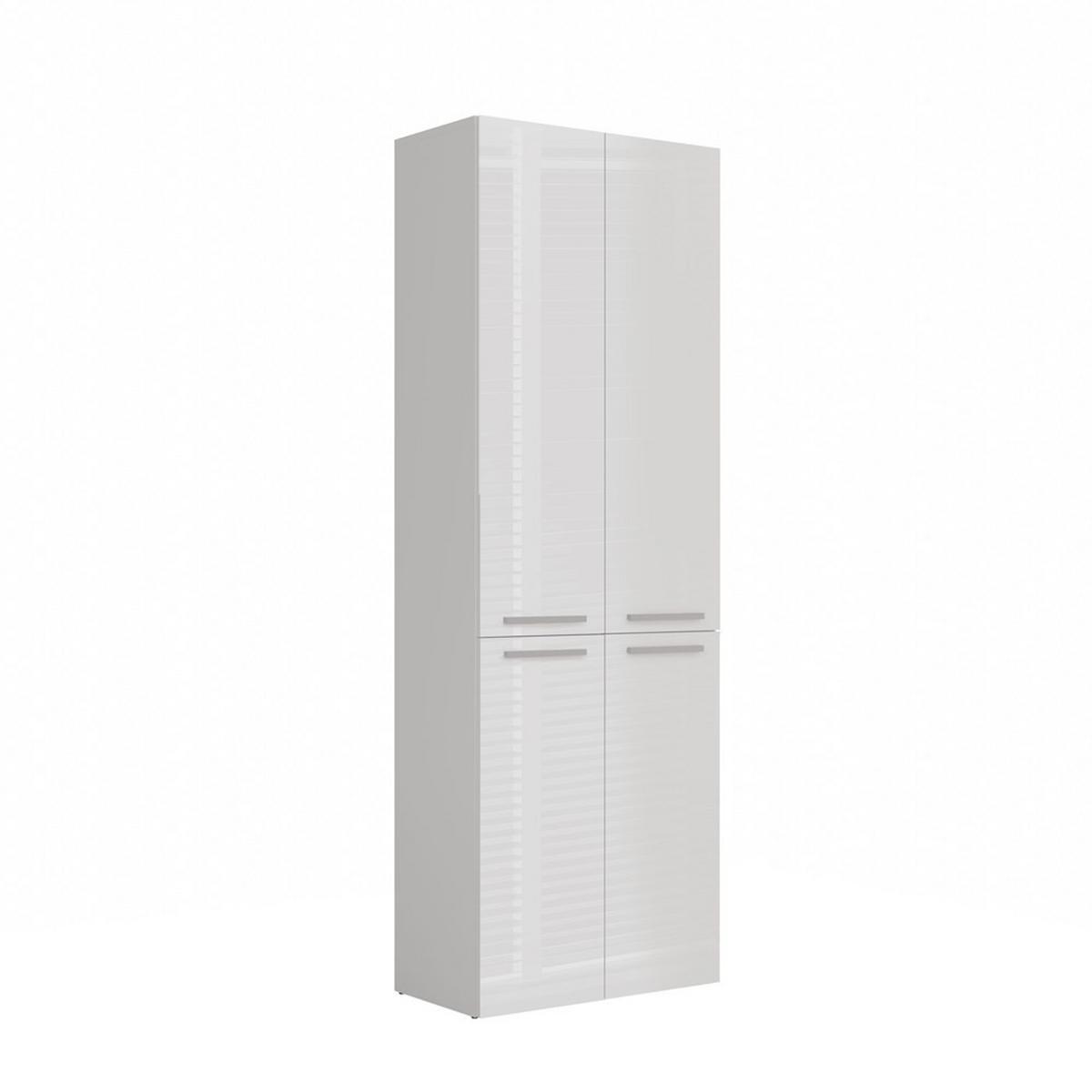 BADEZIMMERSCHRANK Weiß, Hochglanz Weiß 60/174/30 - Weiß, Holzwerkstoff (60/174/30cm) - RAUMHIRSCH FURNITURE