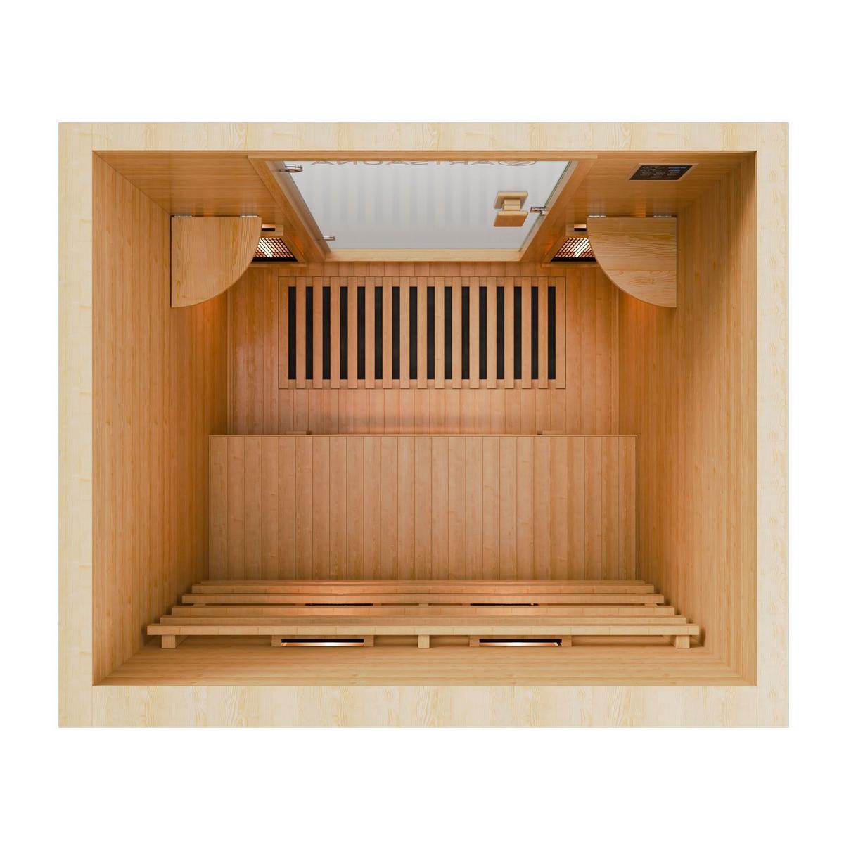 INFRAROTKABINE Oslo mit Vollspektrumstrahlern & Hemlockholz - Naturfarben, Holz (120/190/100cm) - Artsauna