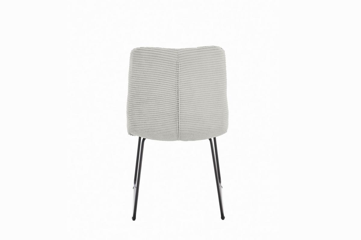 ESSZIMMERSTUHL NEW CHARME Hellgrau Cord (1er-Set) - Hellgrau, Textil (52/87/66cm) - KAWOLA
