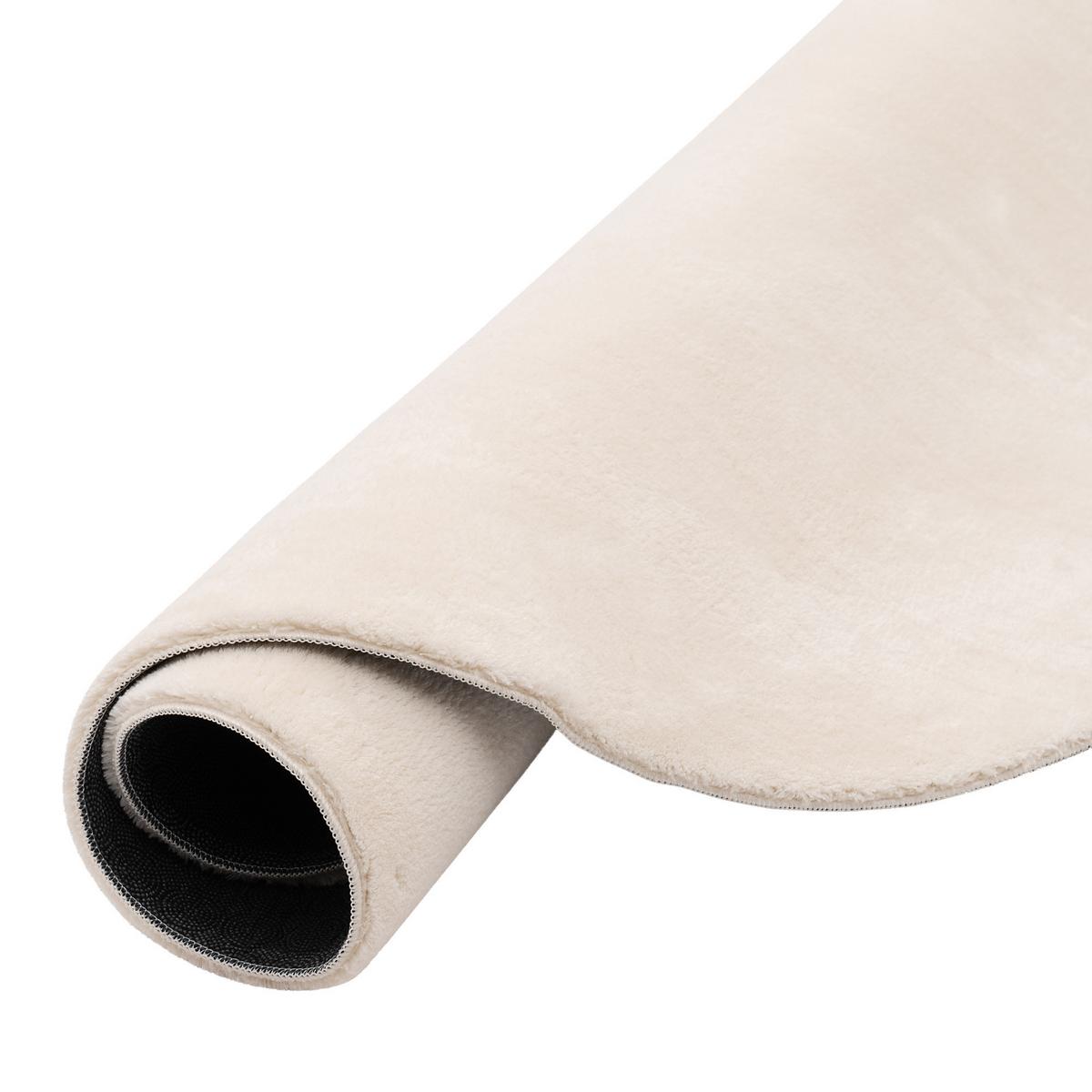 KINDER SUPER SOFT FELLTEPPICH PEARL KIDS RUND - Beige, Textil (200/200cm) - Pergamon