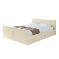 POLSTERBETT mit Bettkasten, Fußteil und Lattenrost, Boxbett ohne Matratze - EMMI-Z-V1 180x200 Beige - Taupe, Holzwerkstoff/Textil (180/200cm) - ALTDECOR