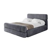 POLSTERBETT mit Bettkasten, Fußteil und Lattenrost, Boxbett ohne Matratze - ENORA-Z 180x200 Dunkelgrau - Dunkelgrau, Holzwerkstoff/Textil (180/200cm) - ALTDECOR